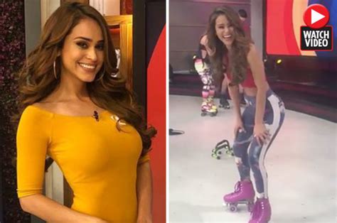 yanet garcia instagram ‘world s hottest weather girl shows off curves roller skating daily star