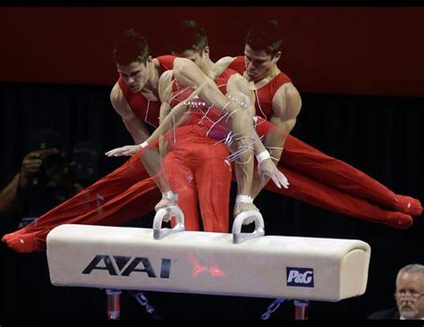 Gymnastics In Motion Picture Multiple Exposure Photos Of Gymnasts