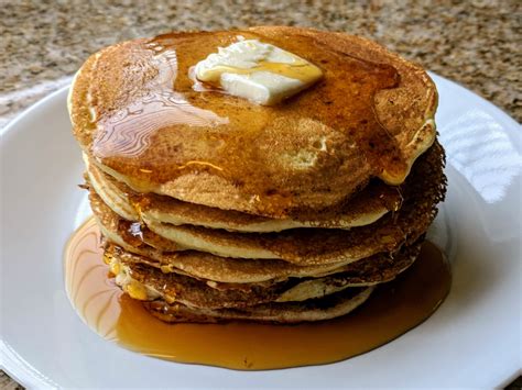 Homemade Pancakes With Maple Syrup Food