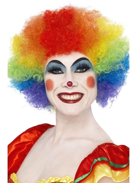 Multi Afro Circus Clown Wig Adults Coloured Fancy Dress Accessory