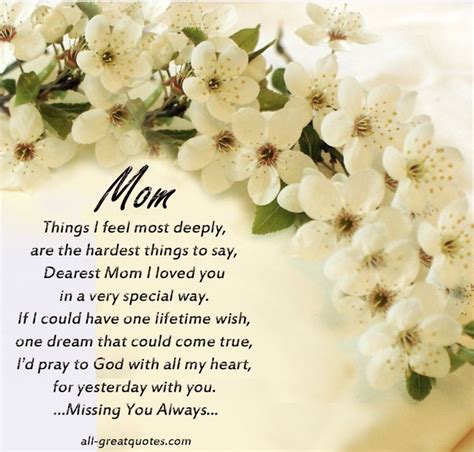 What to write in a sympathy card for a miscarriage and loss of a baby the passing away of a baby is unthinkable, but, sadly, it does happen — before, during, and after birth. Mother Grief Cards Mother In Heaven Cards | Mom i miss you, Birthday in heaven mom, I miss my mom