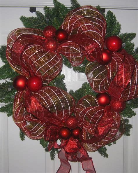 Ribbon Mesh Wrapped Wreath Diy Project Easy For Beginners