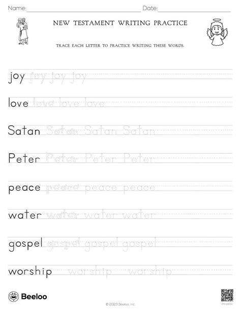 New Testament Writing Practice • Beeloo Printable Crafts And Activities