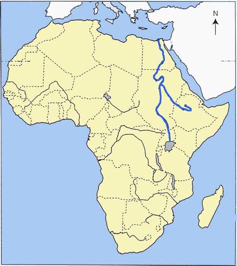 Le Nil Carte Afrique Vacances Arts Guides Voyages