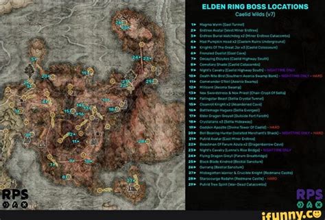 ELDEN RING BOSS LOCATIONS Cacelid Wilds IFunny