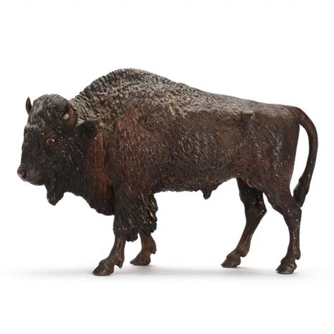 Austrian Cold Painted Bronze Bison Lot July Estate Auctionjul