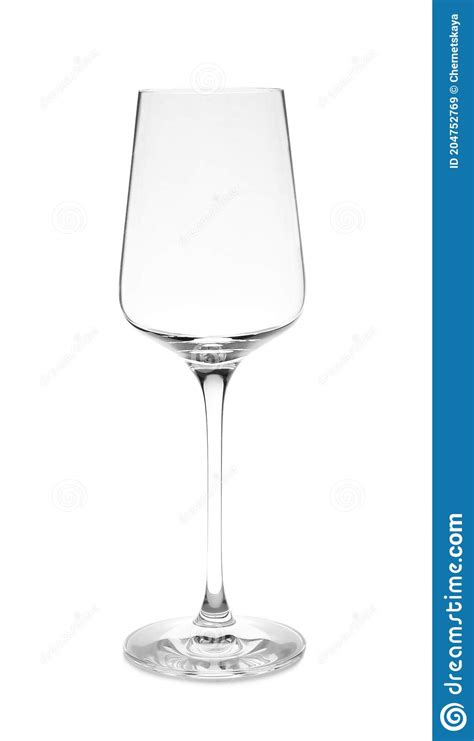 Empty Clear Wine Glass On White Background Stock Image Image Of