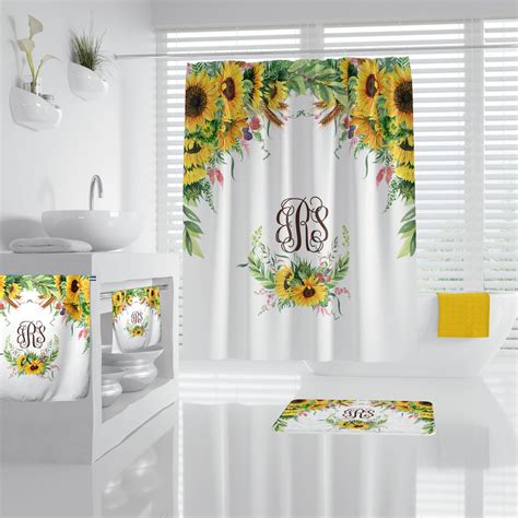 Find a sunflower bath set on zazzle. Sunflower on White Bathroom Accessories - Have Faith Boutique