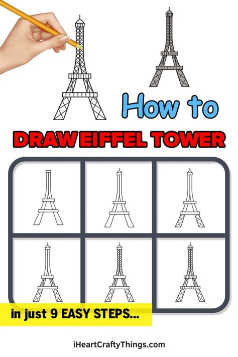 Eiffel Tower Drawing How To Draw An Eiffel Tower Step By Step