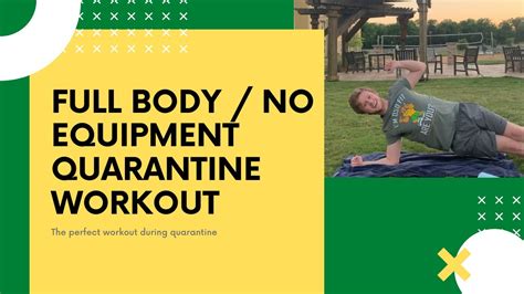 Full Body No Equipment Quarantine Workout With Certified Personal