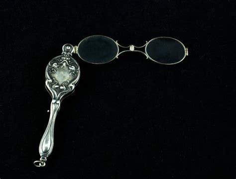 Antique Sterling Silver Lorgnette With Art Nouveau Motif Etsy Silver Sterling Silver Art