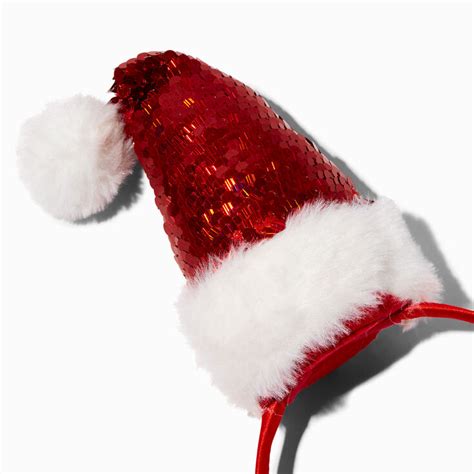 sequin santa hat headband claire s us