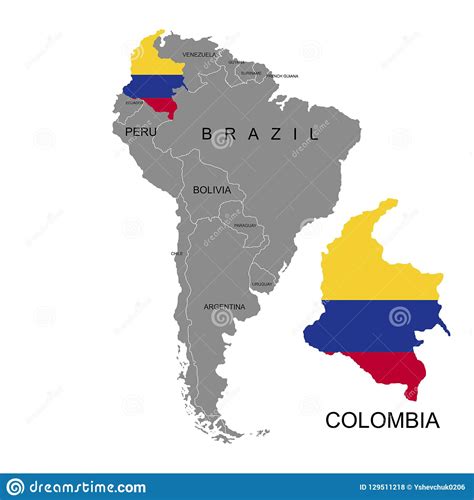 Colombia In South America Map