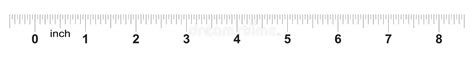 Ruler 8 Inches Metric Inch Size Indicator Decimal System Grid Stock