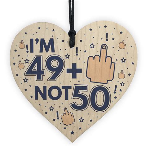 Shop birthday gifts for her, women's birthday gifts & get free delivery in india & worldwide. Rude 50th Birthday Wooden Heart Funny Gift For Him Her Novelty