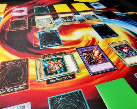2 Player Yugioh Playmat With Custom Master Duel Field Card Etsy