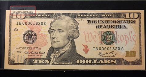 2006 10 Ten Dollar Federal Reserve Paper Note Certified Pcgs Gem 65 Ppq