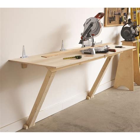 Fold Flat Workbench Woodworking Plan From Wood Magazine Garage Work