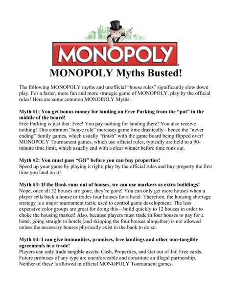Monopoly Rules Transferright