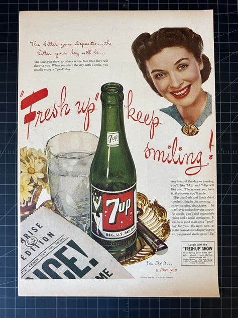 Vintage 1945 7up Print Ad Etsy