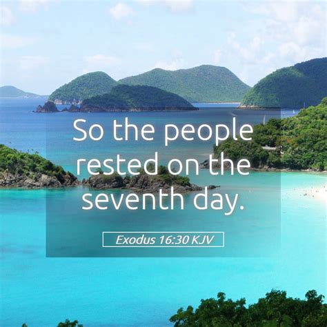 Exodus 1630 Kjv So The People Rested On The Seventh