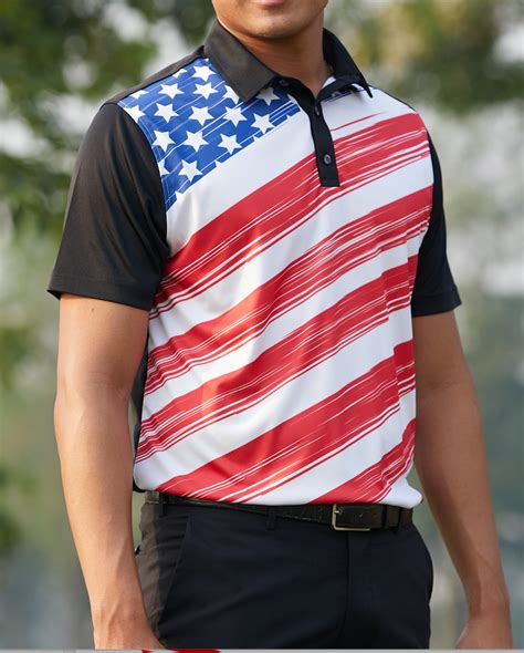 Us Flag Golf Shirts Dablosportswear