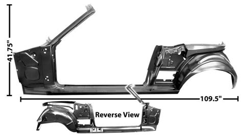 67 68 Quarterdoor Frame Assembly Lh Convertible Dynacorn 3645w