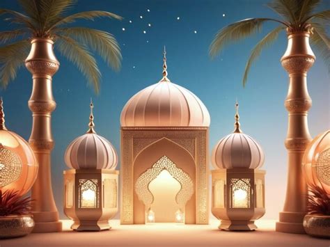 Premium Photo Ramadan Kareem Shining Background With Luxury Lanterns
