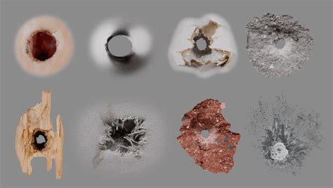 Bullet Hole Textures Vol 2 Stock Footage Collection Actionvfx
