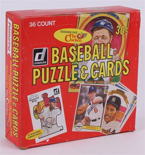 1982 Unopened Donruss Baseball Puzzle And Cards Box Pristine Auction