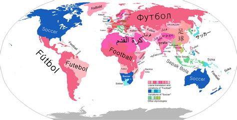 This Map Shows Which Countries Call It Football And Which Call It