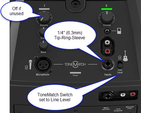 T1 Tonematch Audio Engine Stereo Output To Two L1 S Bose Portable