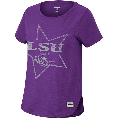 wrangler women s louisiana state university western star graphic short sleeve t shirt academy
