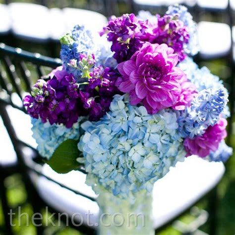 Purple And Blue Floral Arrangements
