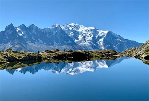 Mont Blanc And Lac Blanc Near Chamonix France Taken While Hiking