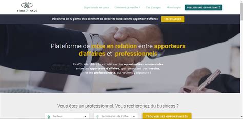 Le terme « apport d'affaires » désigne le fait de mettre en relation plusieurs individus dans le but d'effectuer un accord commercial (partenariat, contrat de vente, contrat de prestation de service, etc.). Apport d'affaires - First 2 trade, c'est votre partenaire ...