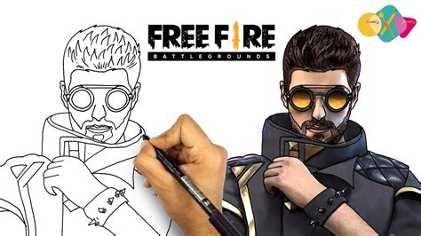 How To Draw Alok Free Fire Character Step By Step Easy Tutorial For