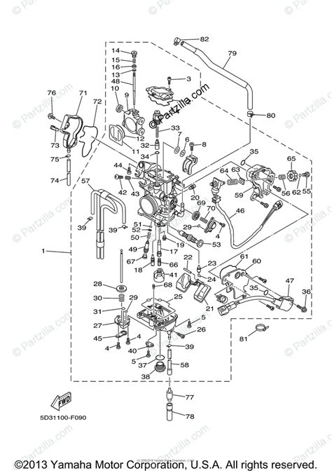 Yamaha Atv 2007 Oem Parts Diagram For Carburetor