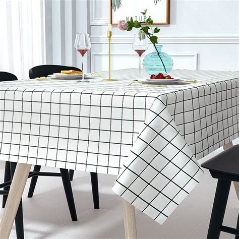Waterproof Pvc Table Cloth Rectangle Oil Proof Tablecloth Kitchen