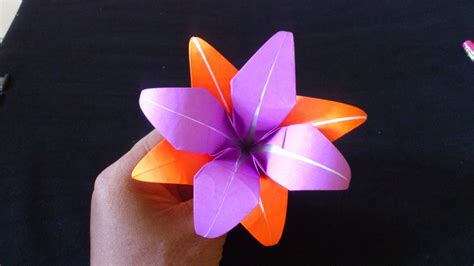 Cara Membuat Origami Bunga Lily Ganda Origami Bunga Dan Tanaman