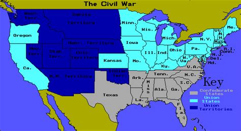 Pictures of States That Were Involved In The Civil War