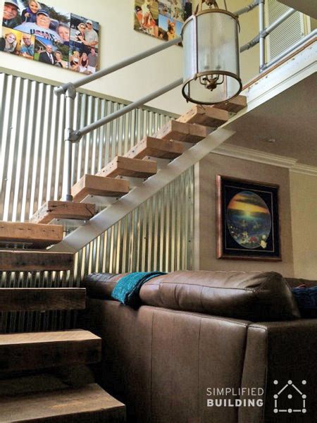 Modern Railing For A Rustic Home Stairway Remodel