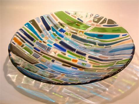 Items Similar To Art Glass Bowl Solid Ocean Bowl Series On Etsy Fused Glass Glass Fusing