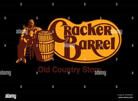Cracker Barrel Logo Black Background Stock Photo Alamy