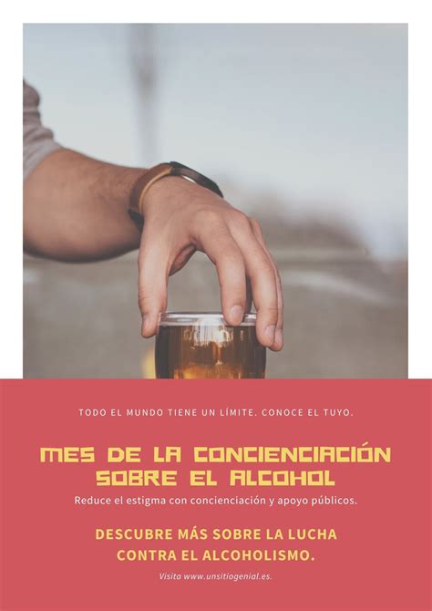 Plantillas De P Steres De Concienciaci N Sobre El Alcohol Canva