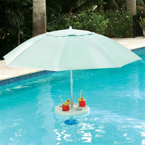 The In Pool Umbrella Hammacher Schlemmer