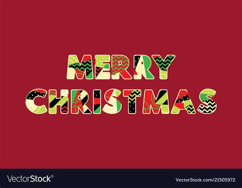 Merry Christmas Concept Word Art Royalty Free Vector Image