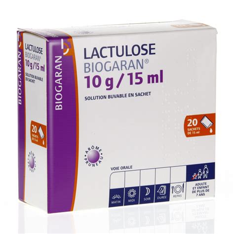 Biogaran Lactulose 10g 15ml Boîte De 20 Sachets Médicament Conseil