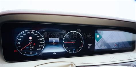 The Luxury Car Dashboard The Modern Technology Stock Photo Image Of