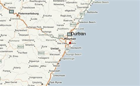 Map Of Durban Travelsmapscom